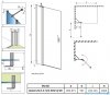 Radaway Nes KDD II Gold kabina walk-in 90cm lewa złoty połysk szkło przejrzyste 10031090-09-01L